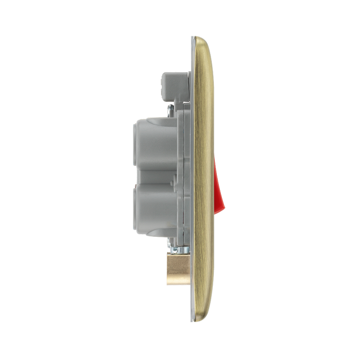 BG Nexus Metal Antique Brass 45A Cooker Switch NAB74