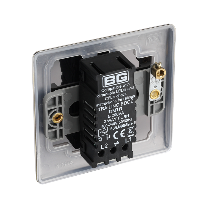 BG Nexus Metal Antique Brass 1G Dimmer Switch NAB81