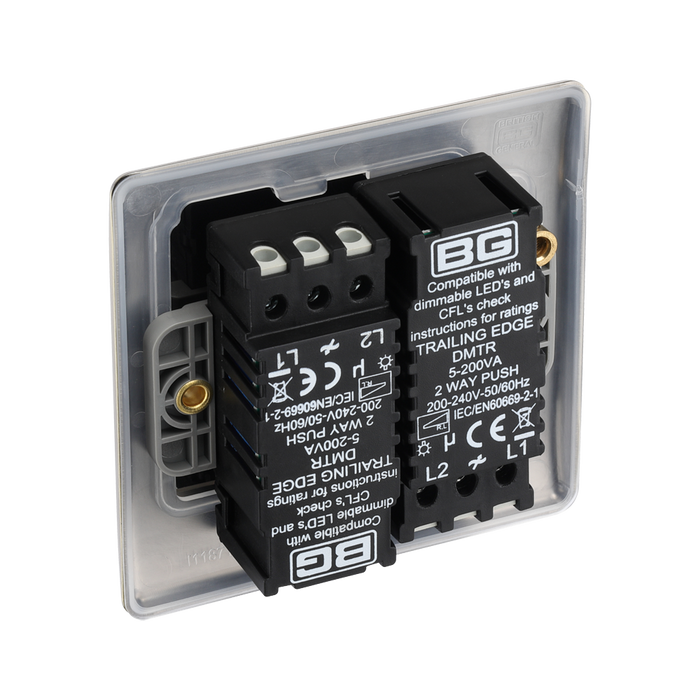 BG Nexus Metal Antique Brass 2G Dimmer Switch NAB82