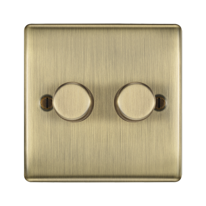 BG Nexus Metal Antique Brass 2G Dimmer Switch NAB82