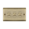 BG Nexus Metal Antique Brass 3G Dimmer Switch NAB83