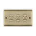 BG Nexus Metal Antique Brass 3G Dimmer Switch NAB83