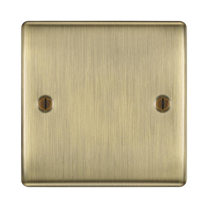 BG Nexus Metal Antique Brass Single Blank Plate NAB94