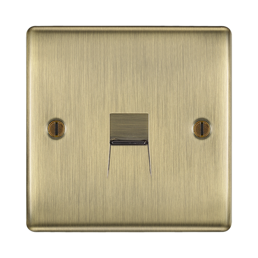 BG Nexus Metal Antique Brass Master Telephone Socket NABBTM1B
