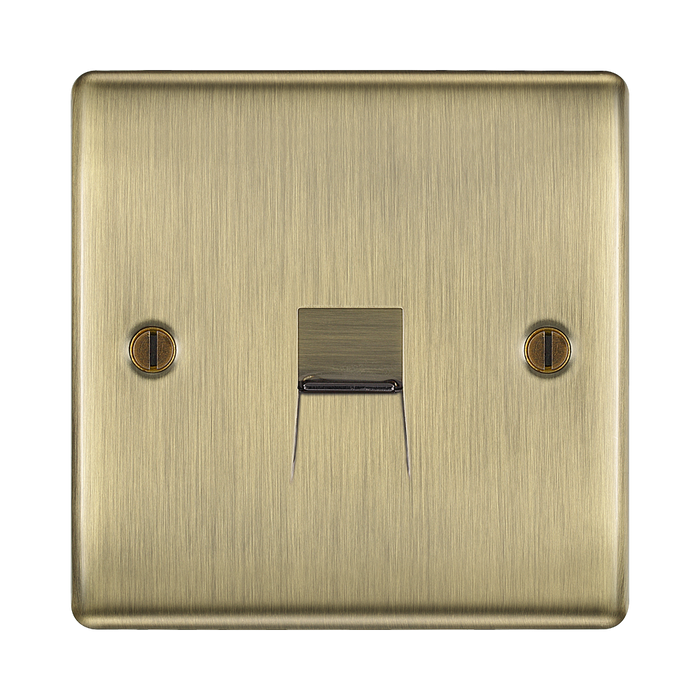 BG Nexus Metal Antique Brass Master Telephone Socket NABBTM1B