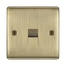 BG Nexus Metal Antique Brass Master Telephone Socket NABBTM1B
