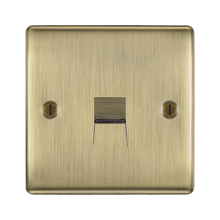 BG Nexus Metal Antique Brass Master Telephone Socket NABBTM1