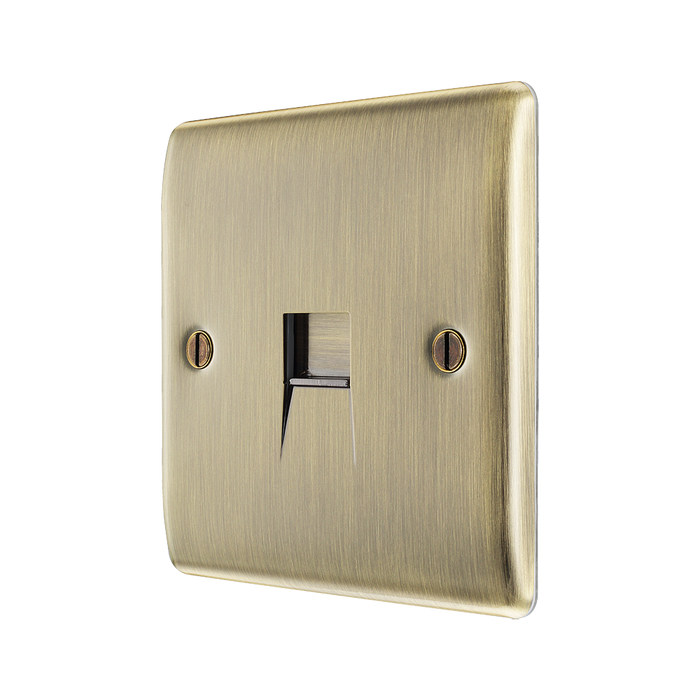 BG Nexus Metal Antique Brass Master Telephone Socket NABBTM1