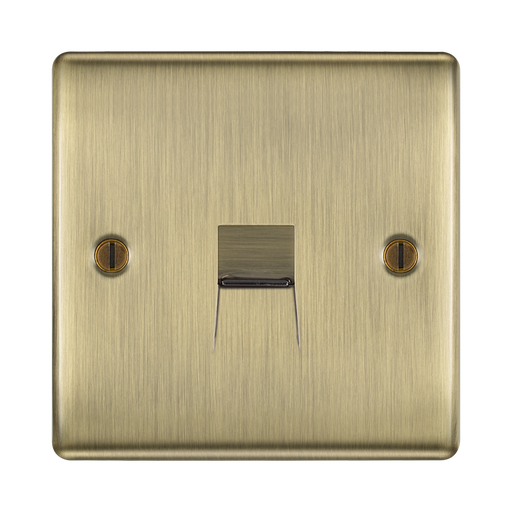 BG Nexus Metal Antique Brass Secondary Telephone Socket NABBTS1B