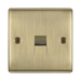 BG Nexus Metal Antique Brass Secondary Telephone Socket NABBTS1B
