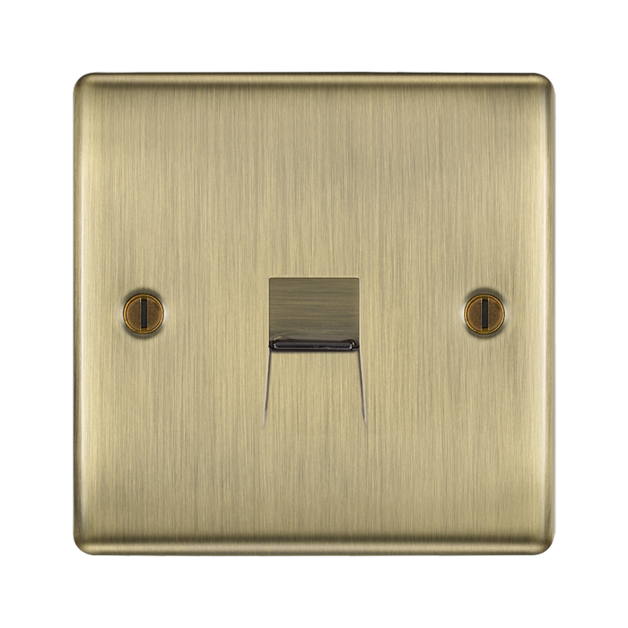 BG Nexus Metal Antique Brass Secondary Telephone Socket NABBTS1