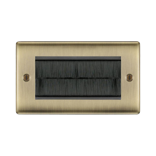 BG Nexus Metal Antique Brass 4G Cable Brush Outlet NABEMR4BR