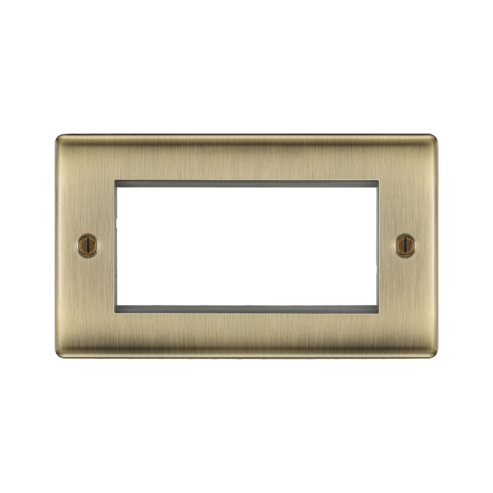 BG Nexus Metal Antique Brass 4G Euro Plate NABEMR4