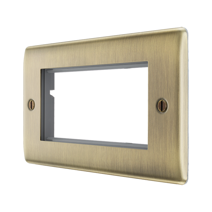 BG Nexus Metal Antique Brass 4G Euro Plate NABEMR4