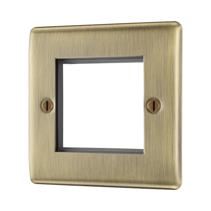 BG Nexus Metal Antique Brass 2G Euro Plate NABEMS2
