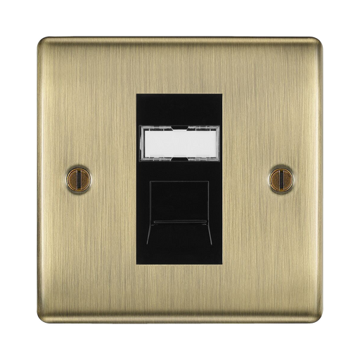 BG Nexus Metal Antique Brass RJ45 Cat6A Data Outlet NABRJ4516AB