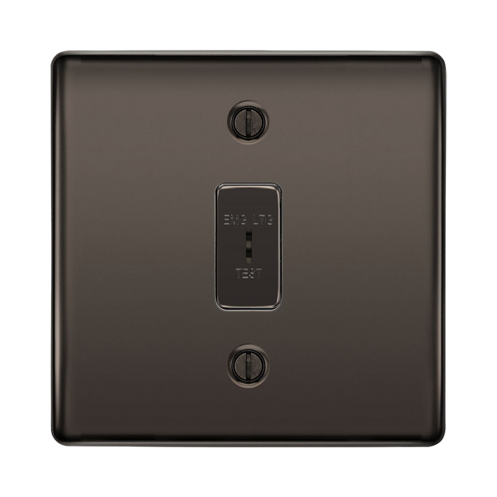 BG Nexus Metal Black Nickel Emergency Key Switch NBN12EL Available from RS Electrical Supplies