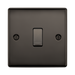 Black light switch on a white background
