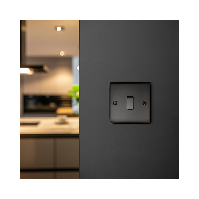BG Nexus Metal Black Nickel Intermediate Light Switch NBN13
