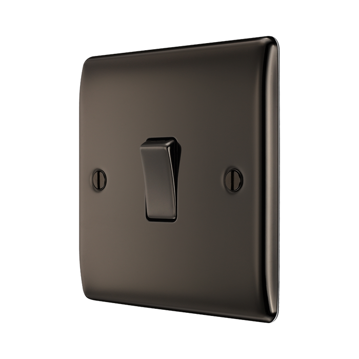 BG Nexus Metal Black Nickel Intermediate Light Switch NBN13