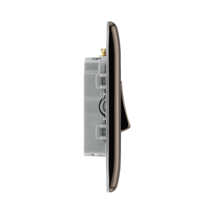 BG Nexus Metal Black Nickel Fan Isolator Switch NBN15