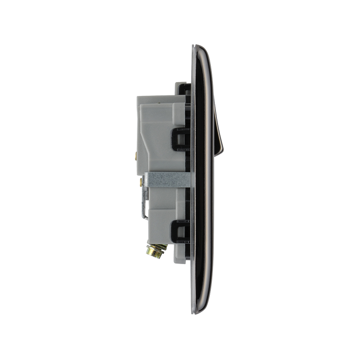 BG Nexus Metal Black Nickel 13A Single Socket NBN21B