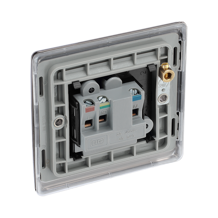 BG Nexus Metal Black Nickel 2A Unswitched Socket NBN28B