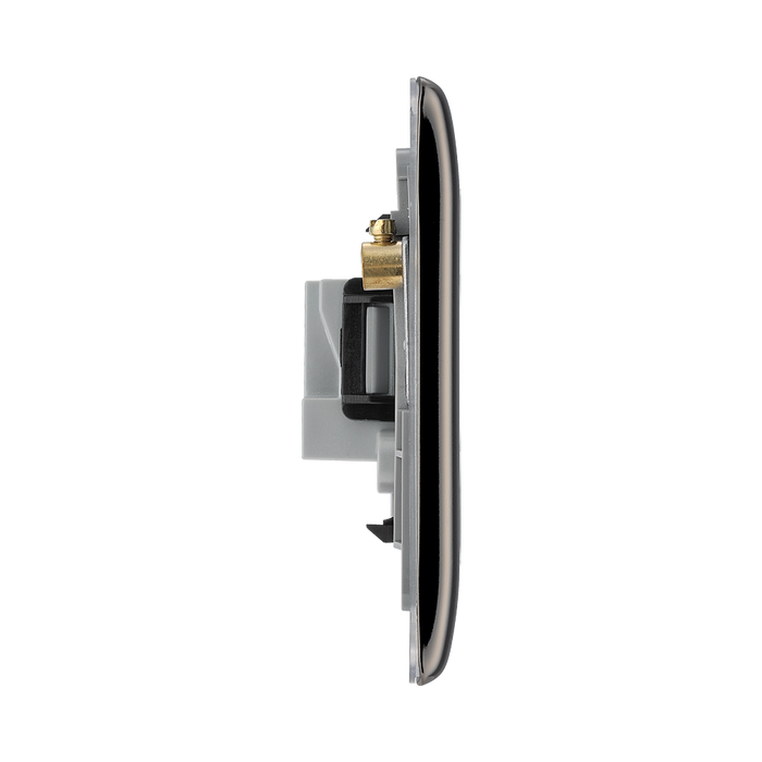 BG Nexus Metal Black Nickel 2A Unswitched Socket NBN28B