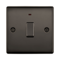 BG Nexus Metal Black Nickel 20A Double Pole Switch with Neon NBN31