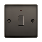 BG Nexus Metal Black Nickel 20A Double Pole Switch with Neon NBN31