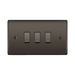 BG Nexus Metal Black Nickel 3G Intermediate Combination Switch Available from RS Electrical Supplies