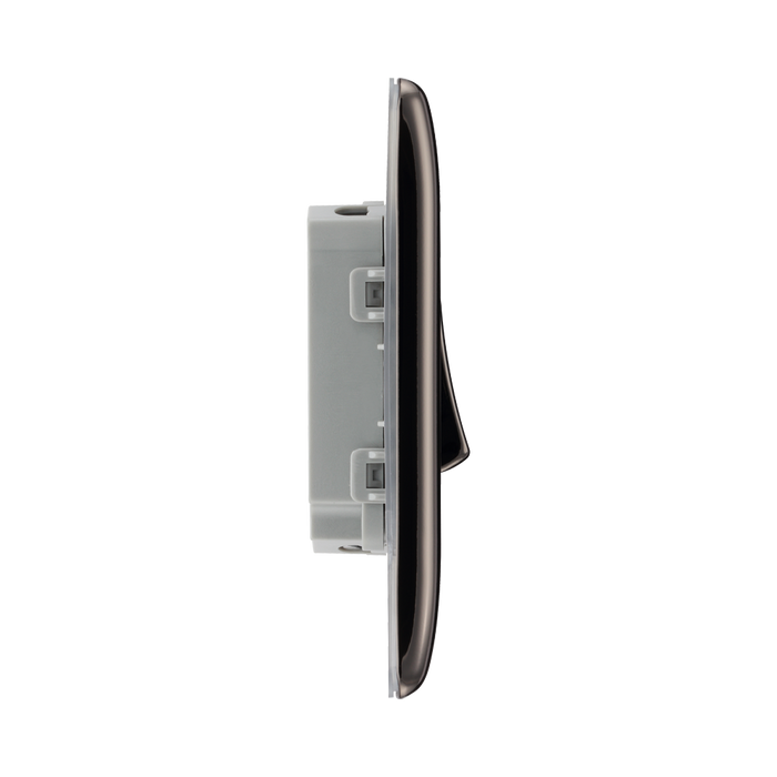 BG Nexus Metal Black Nickel 2G 2W Light Switch NBN42