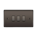 BG Nexus Metal Black Nickel 3G 2W Light Switch NBN432 Available from RS Electrical Supplies