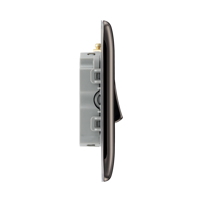 BG Nexus Metal Black Nickel 3G 2W Light Switch NBN43