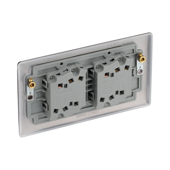 BG Nexus Metal Black Nickel 4G 2W Light Switch NBN44