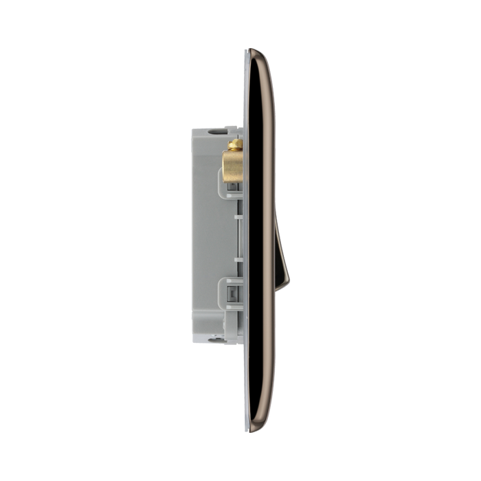 BG Nexus Metal Black Nickel 4G 2W Light Switch NBN44