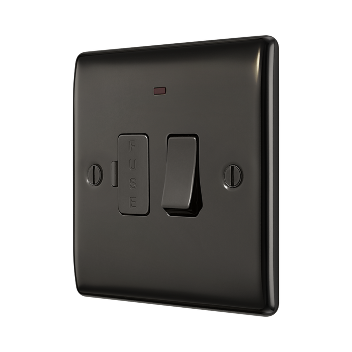 BG Nexus Metal Black Nickel 13A Switched Spur with Neon NBN52