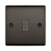 Black metal fuse box with 'FUSE' label on a white background