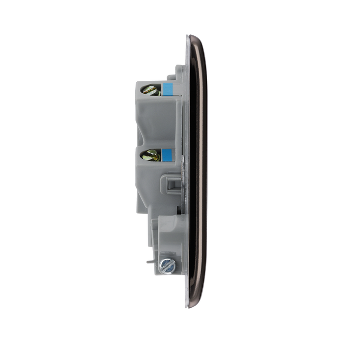 BG Nexus Metal Black Nickel 13A Unswitched Spur with Flex NBN55
