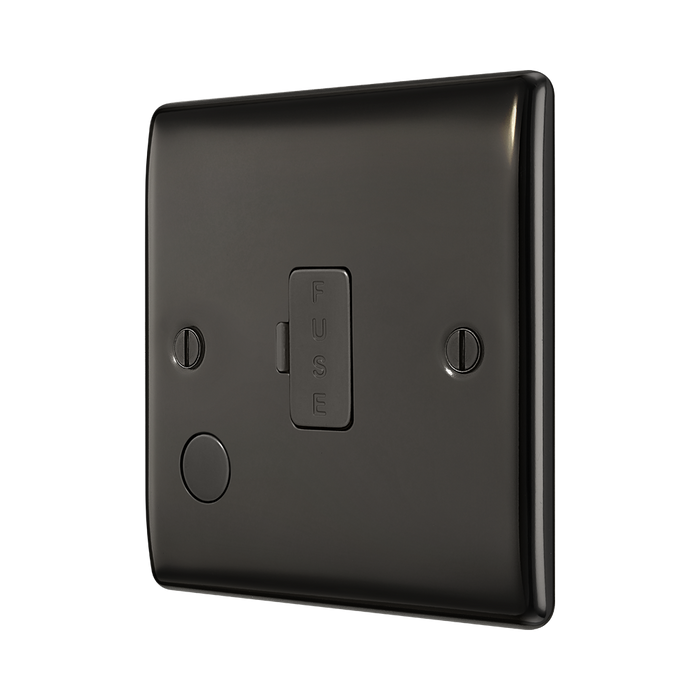 BG Nexus Metal Black Nickel 13A Unswitched Spur with Flex NBN55
