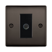 BG Nexus Metal Black Nickel Co-axial Socket NBN60B Available from RS Electrical Supplies