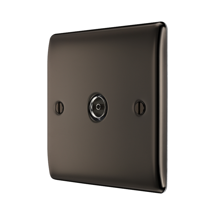BG Nexus Metal Black Nickel Co-axial Socket NBN60