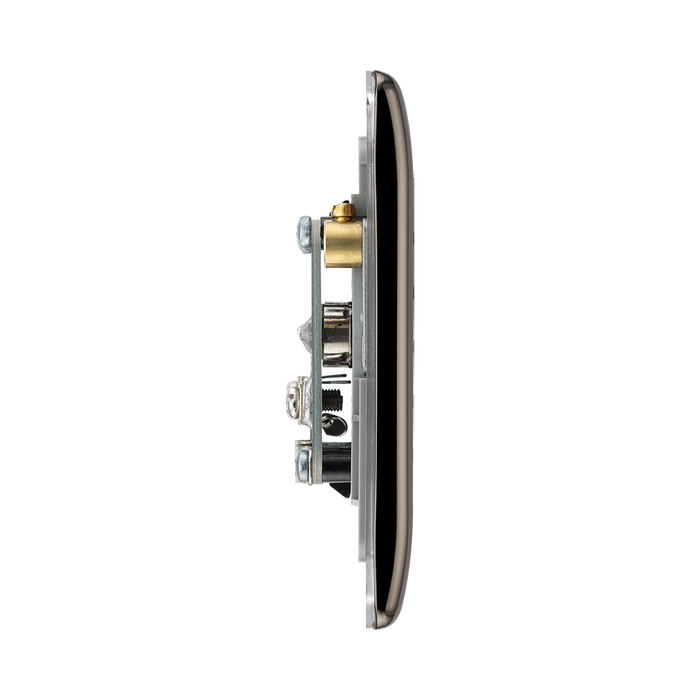 BG Nexus Metal Black Nickel Double Co-axial Socket NBN61B