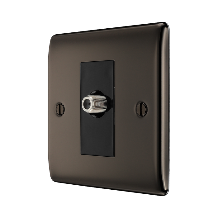 BG Nexus Metal Black Nickel Satellite Socket NBN64B