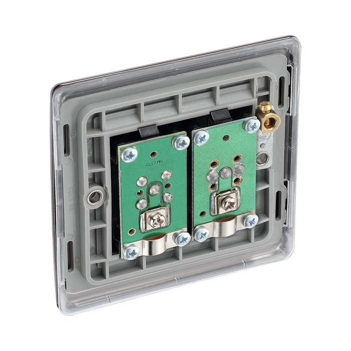 BG Nexus Metal Black Nickel TV & Satellite Socket NBN65B