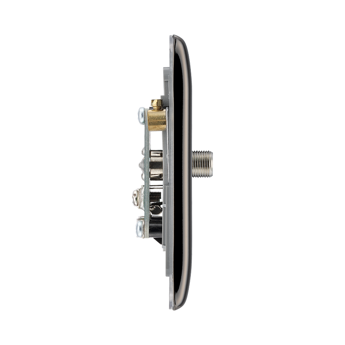 BG Nexus Metal Black Nickel TV & Satellite Socket NBN65B