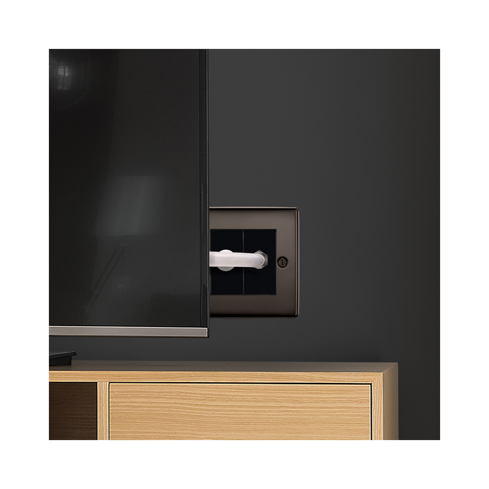 BG Nexus Metal Black Nickel TV & Satellite Socket NBN65B