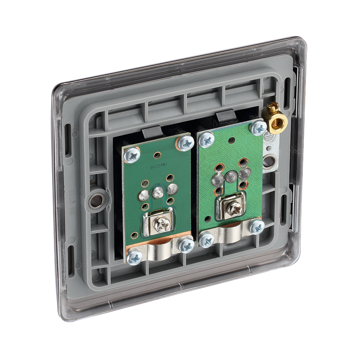 BG Nexus Metal Black Nickel TV & FM Socket NBN66B