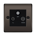 BG Nexus Metal Black Nickel TV/FM/SAT Socket NBN67B