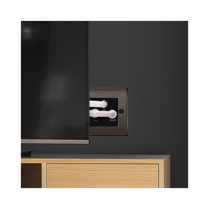 BG Nexus Metal Black Nickel TV/FM/SAT Socket NBN67B